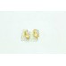 Fashion Hoop Huggies Bali Round shape Earrings Yellow Gold Plated Zircon Stones